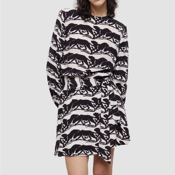 The Kooples Dresses & Skirts - The Kooples Black and White Midi Dress NWOT